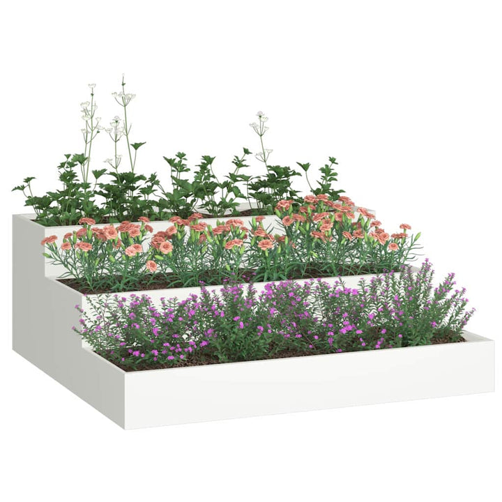 Have Blomsterkrukke Hvid 90 x 90 x 35 cm Koldvalset stål