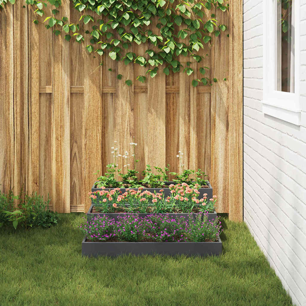 Have Blomsterkrukke Antracit 90 x 90 x 35 cm Koldvalset stål