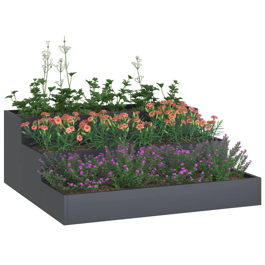 Have Blomsterkrukke Antracit 90 x 90 x 35 cm Koldvalset stål