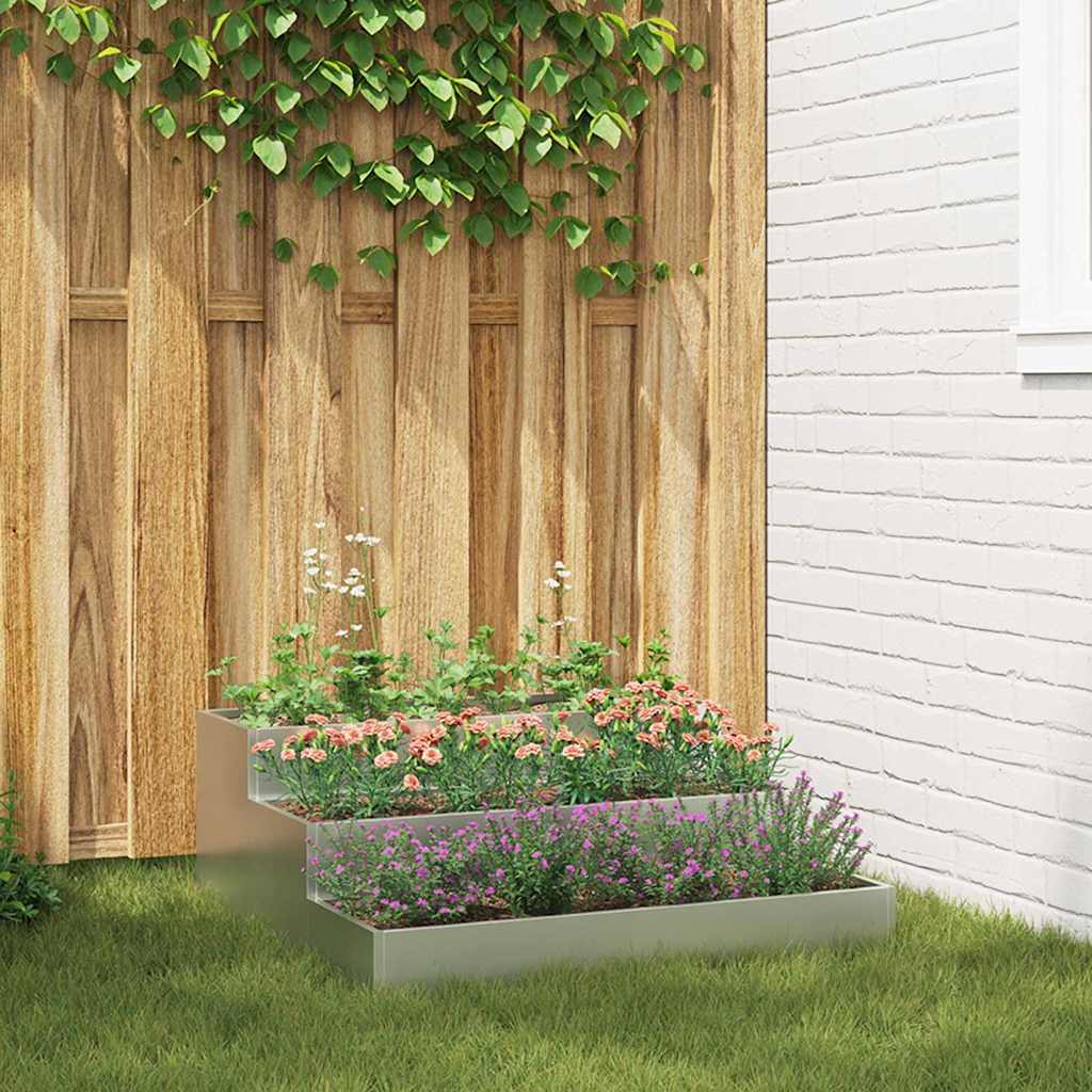 Have Blomsterkrukke Sølv 90 x 90 x 35 cm Galvaniseret stål