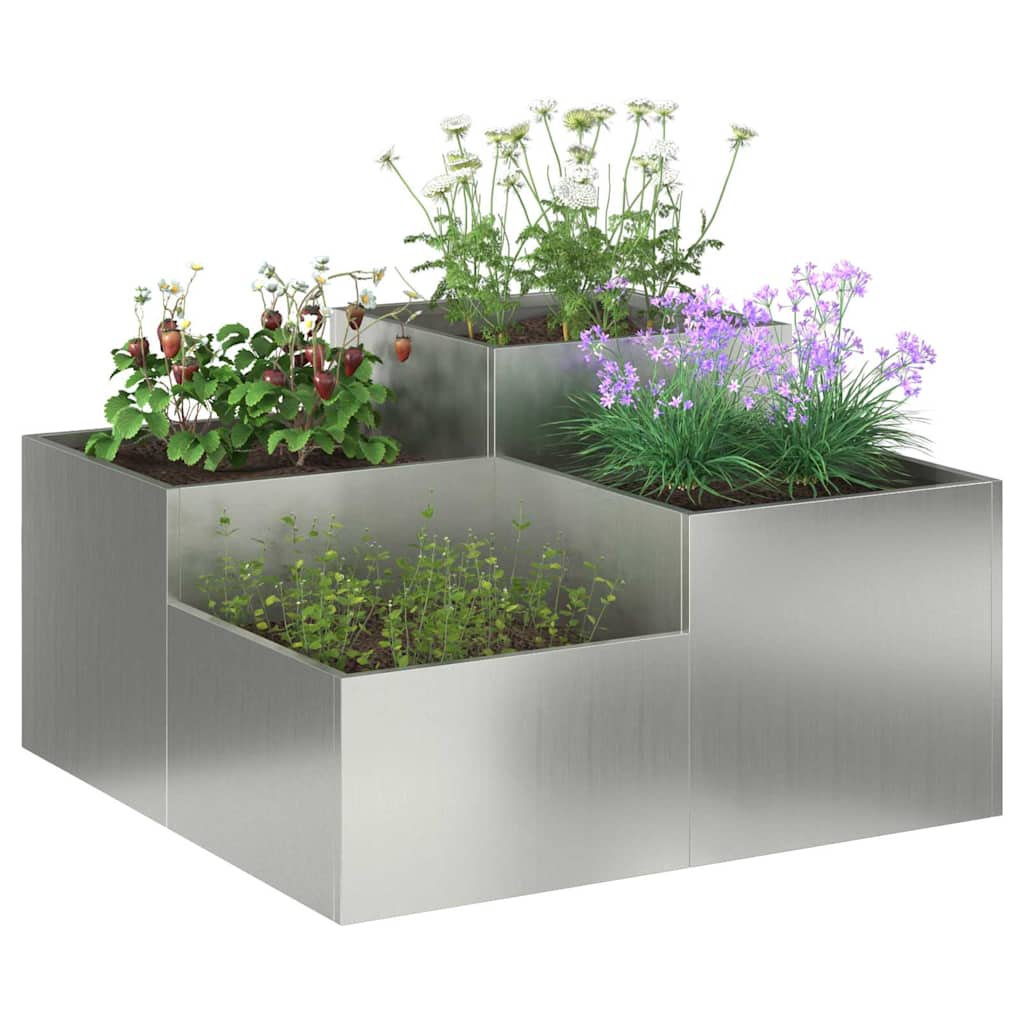 Have Blomsterkrukke Sølv 80 x 80 x 48 cm Galvaniseret stål