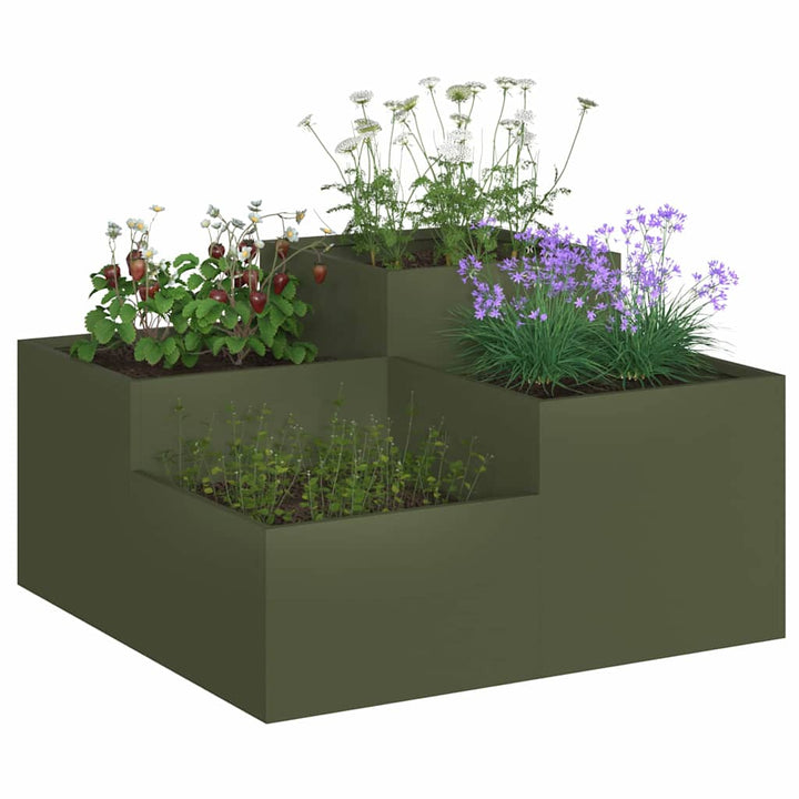 Have Blomsterkrukke Olivengrøn 100 x 100 x 48 cm Stål