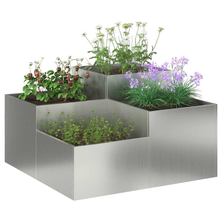 Have Blomsterkrukke Sølv 100 x 100 x 48 cm Galvaniseret stål