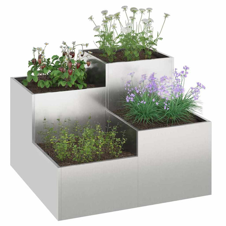 Have Blomsterkrukke Sølv 80 x 80 x 60 cm Rustfrit stål