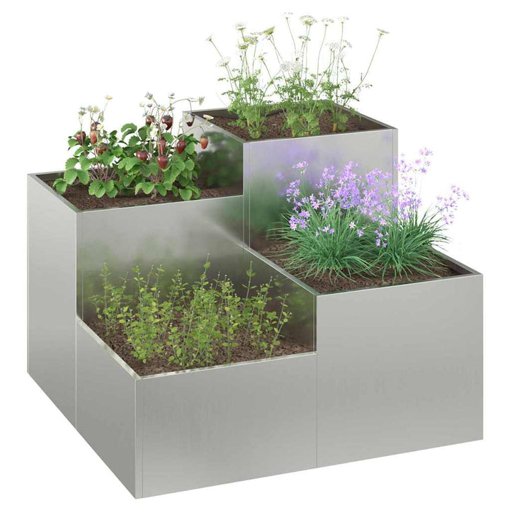 Have Blomsterkrukke Sølv 80 x 80 x 60 cm Galvaniseret stål