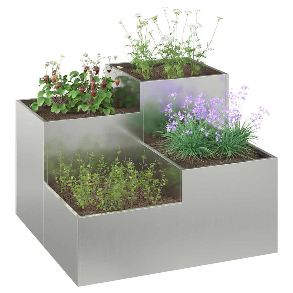 Have Blomsterkrukke Sølv 100 x 100 x 60 cm Galvaniseret stål