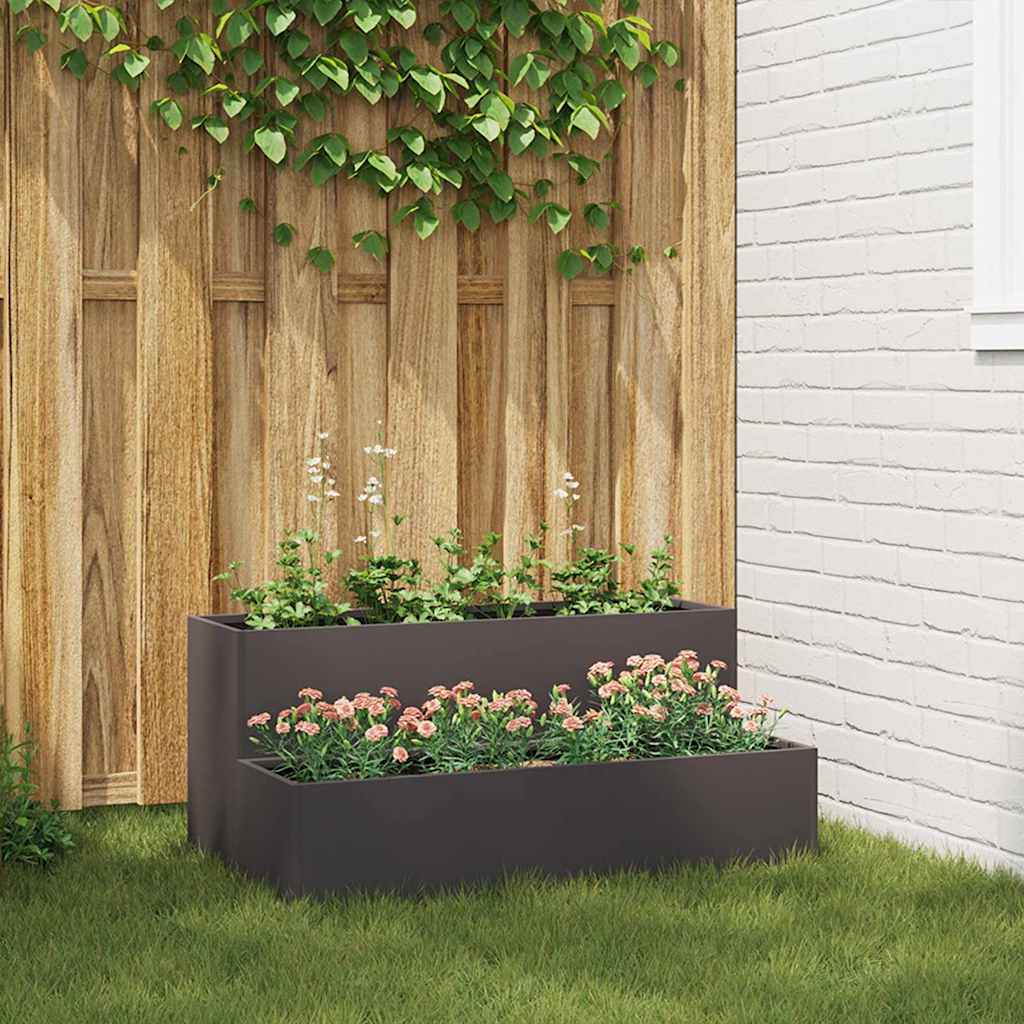 Have Blomsterkrukke Sort 100 x 60 x 45 cm Koldvalset stål