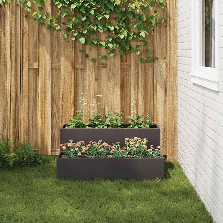 Have Blomsterkrukke Sort 100 x 60 x 45 cm Koldvalset stål