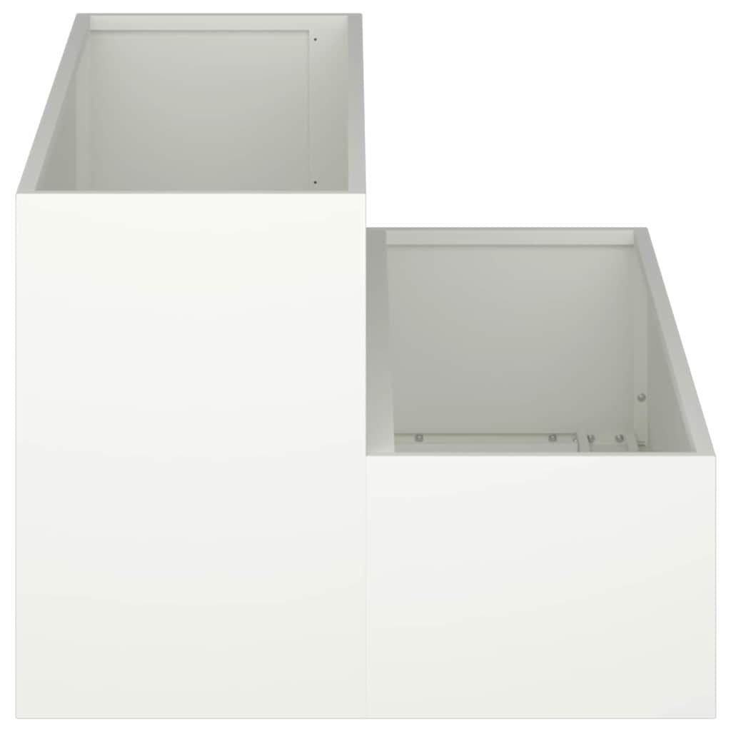 Have Blomsterkrukke Hvid 100 x 60 x 45 cm Koldvalset stål
