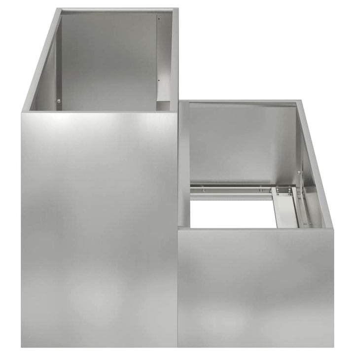 Have Blomsterkrukke Sølv 100 x 60 x 45 cm Galvaniseret stål