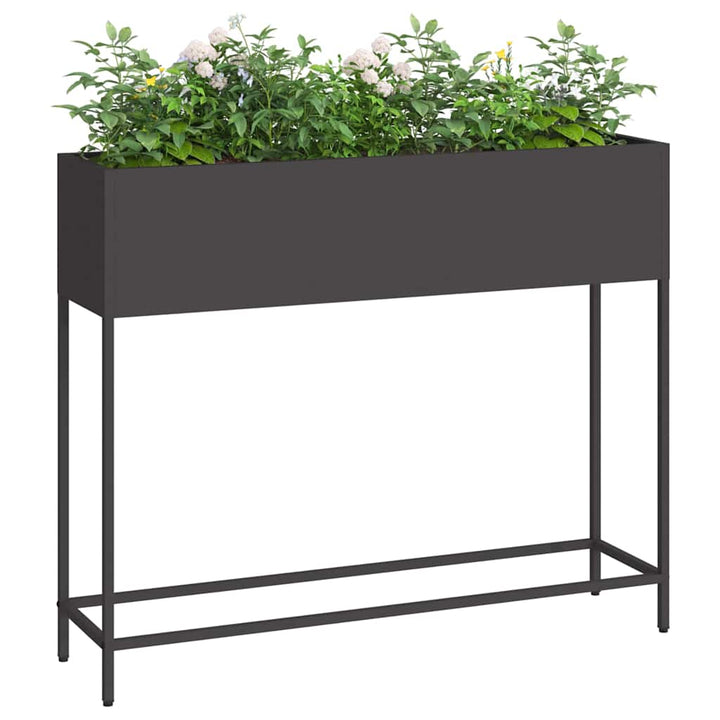 Hævet haveplante Sort 100 x 26 x 82 cm Stål