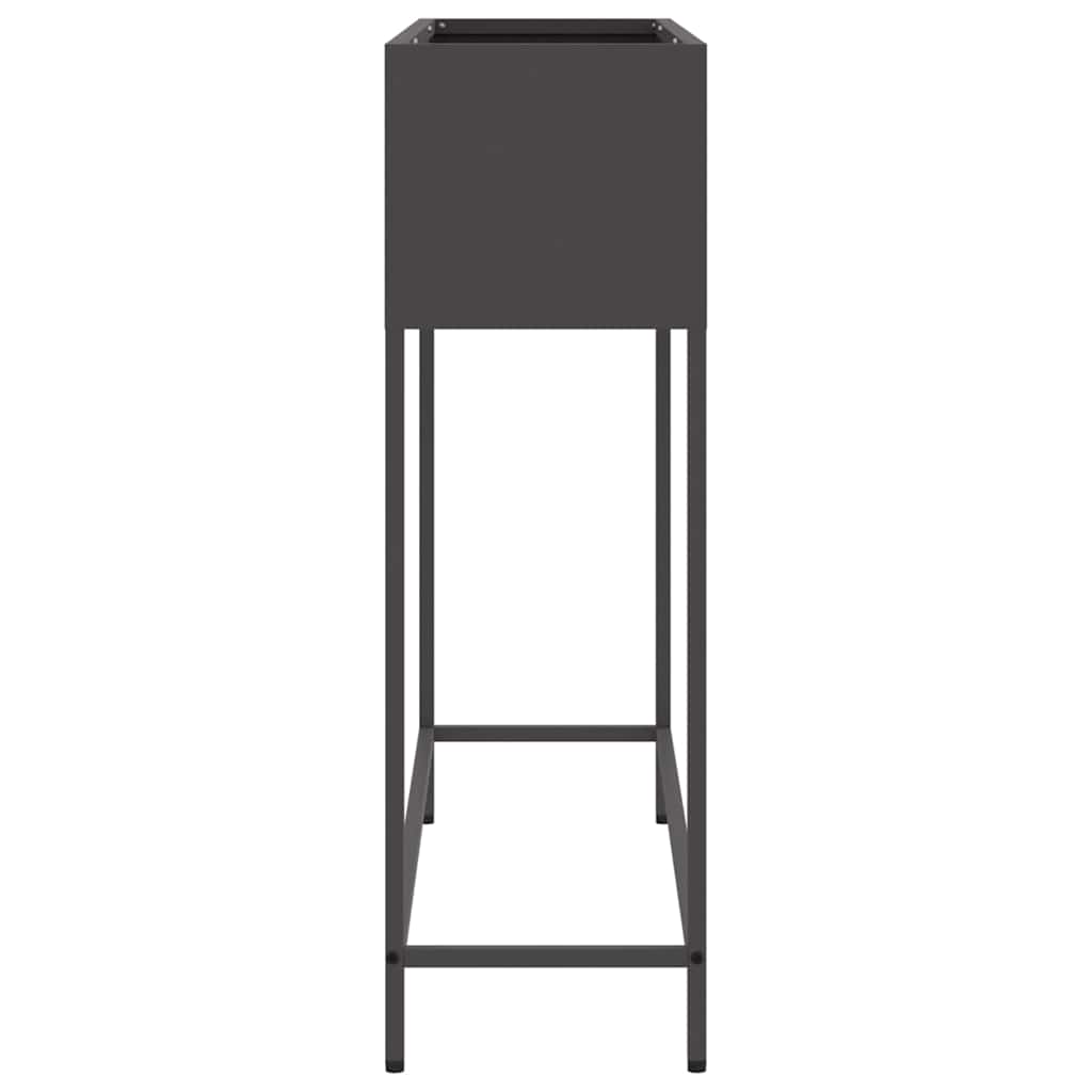 Hævet haveplante Sort 100 x 26 x 82 cm Stål