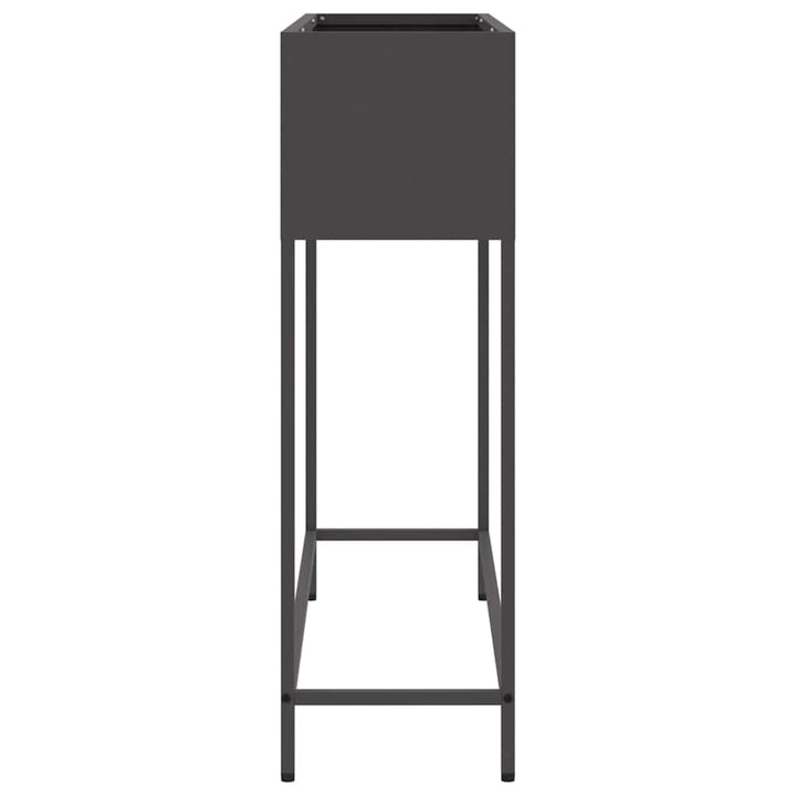 Hævet haveplante Sort 100 x 26 x 82 cm Stål