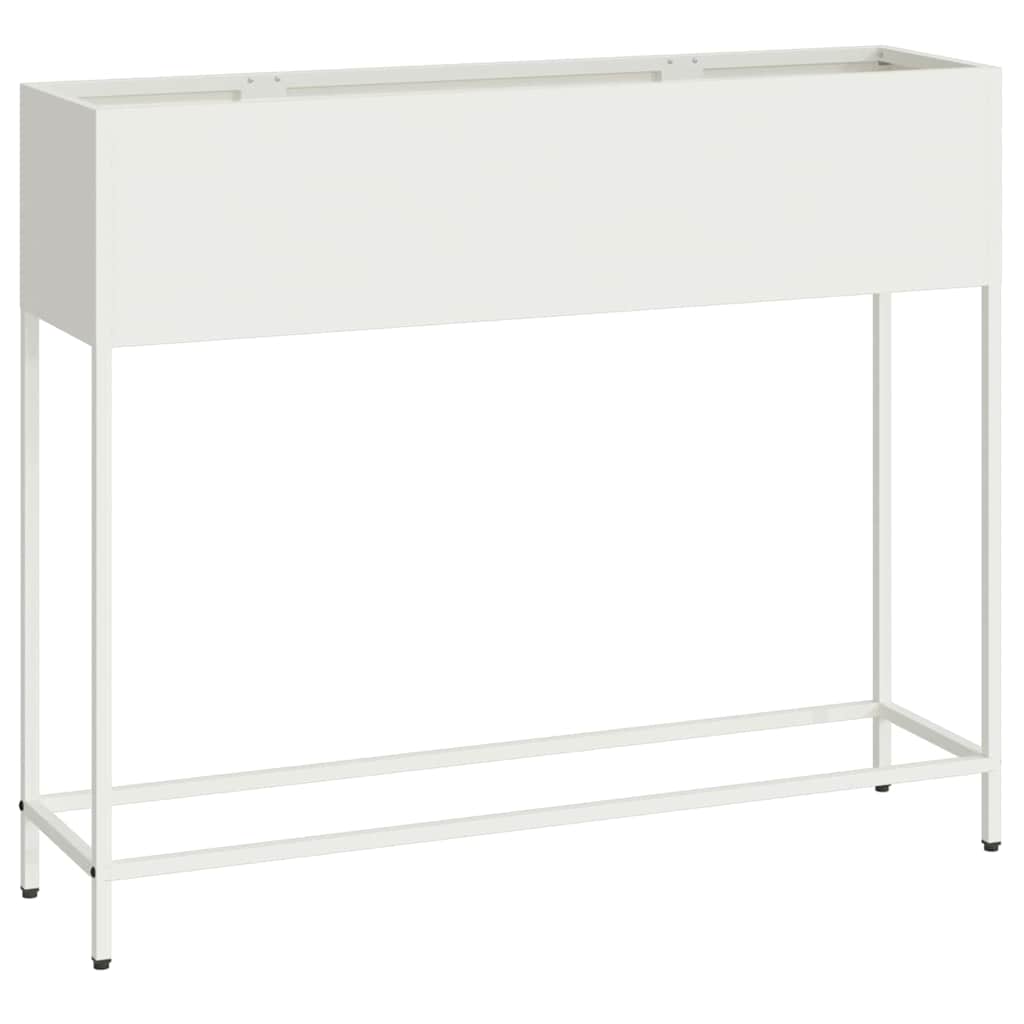 Hævet haveplante Hvid 100 x 26 x 82 cm Stål