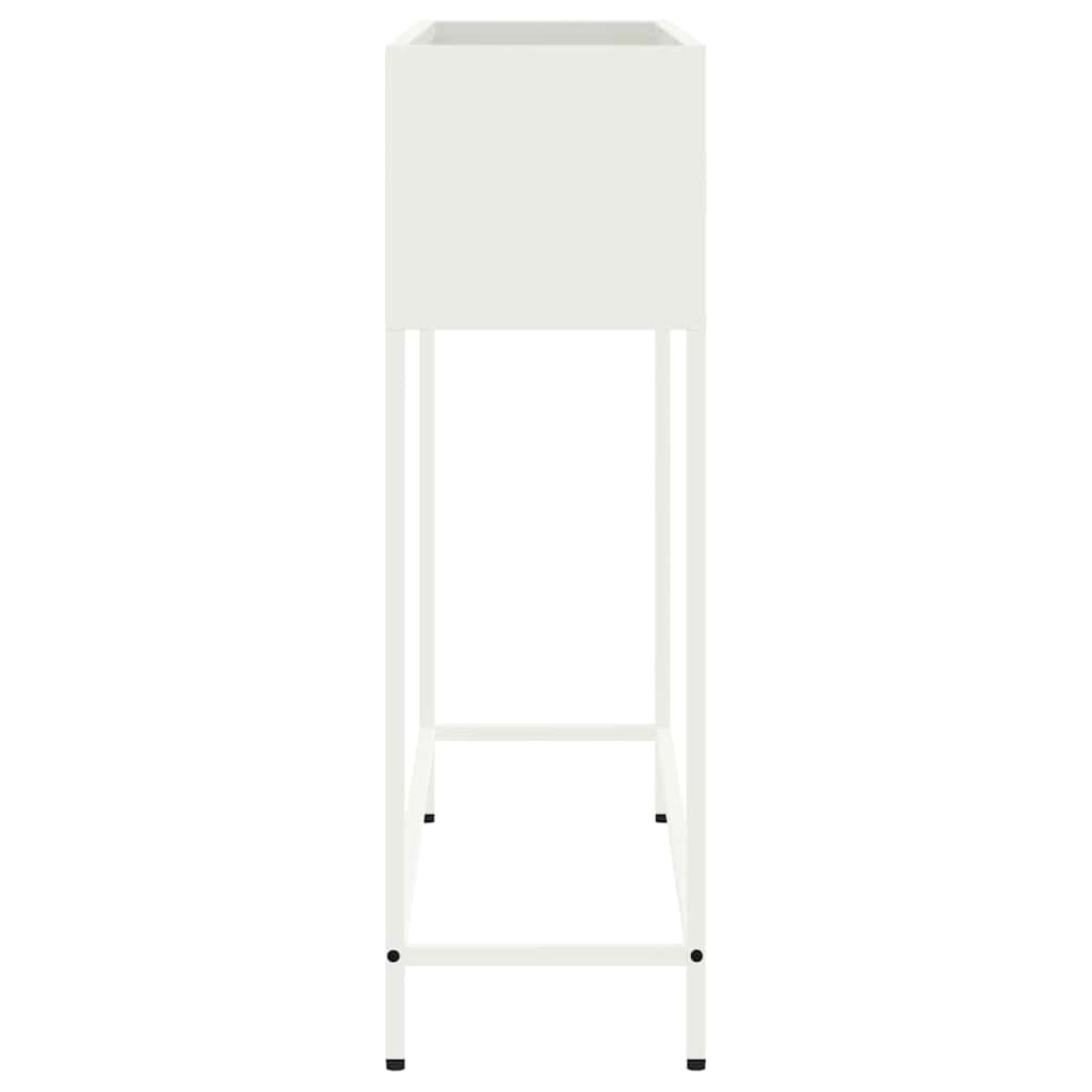 Hævet haveplante Hvid 100 x 26 x 82 cm Stål