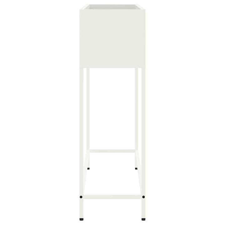 Hævet haveplante Hvid 100 x 26 x 82 cm Stål