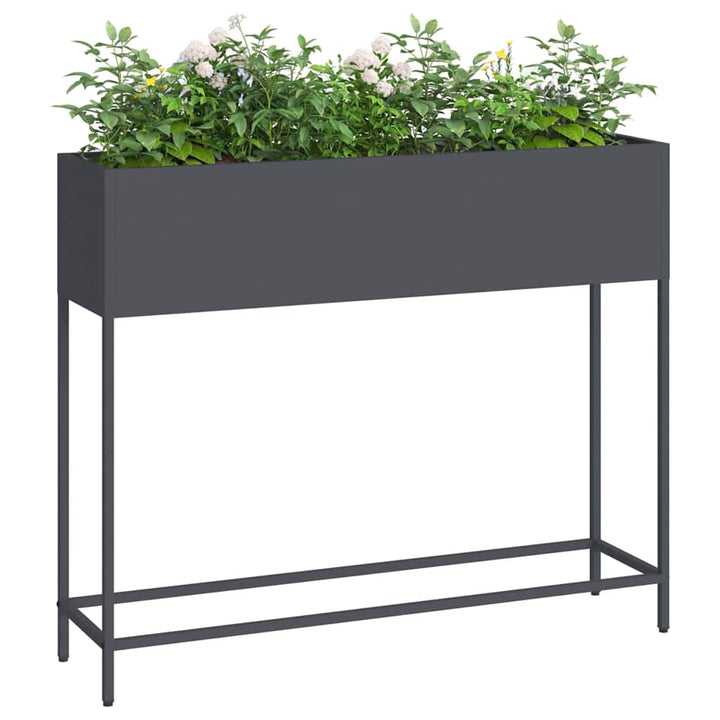 Hævet haveplante Antracit 100 x 26 x 82 cm Stål