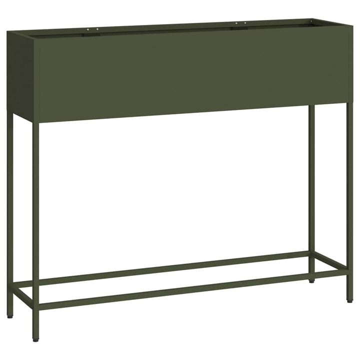 Hævet haveplante Olivengrøn 100 x 26 x 82 cm Stål