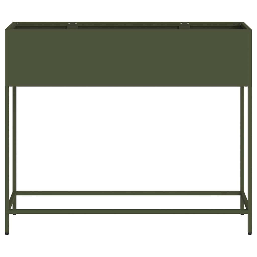 Hævet haveplante Olivengrøn 100 x 26 x 82 cm Stål