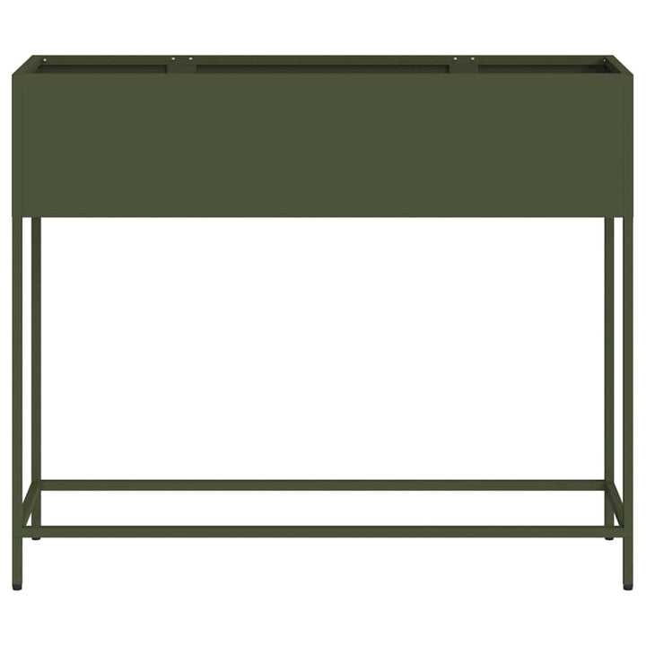 Hævet haveplante Olivengrøn 100 x 26 x 82 cm Stål
