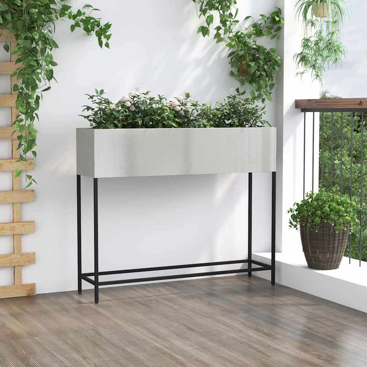 Hævet haveplante Sølv 100 x 26 x 82 cm Rustfrit stål
