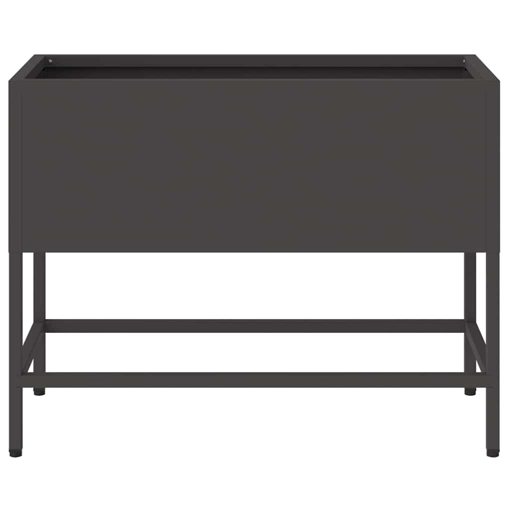 Hævet haveplante Sort 60 x 26 x 45 cm Stål