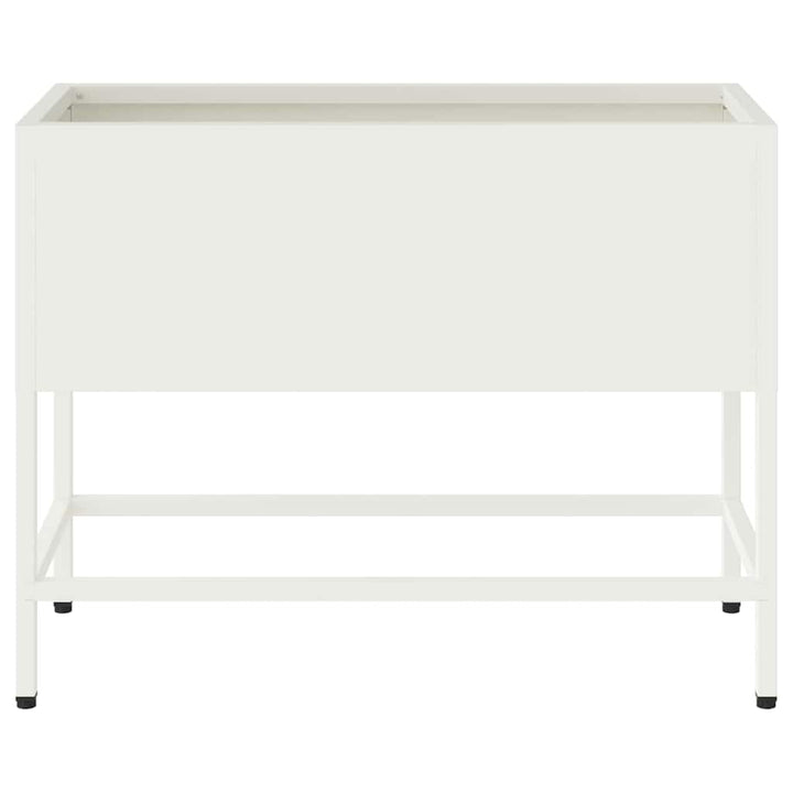 Hævet haveplante Hvid 60 x 26 x 48 cm Stål