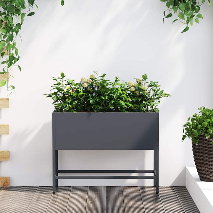 Hævet haveplante Antracit 60 x 26 x 45 cm Stål