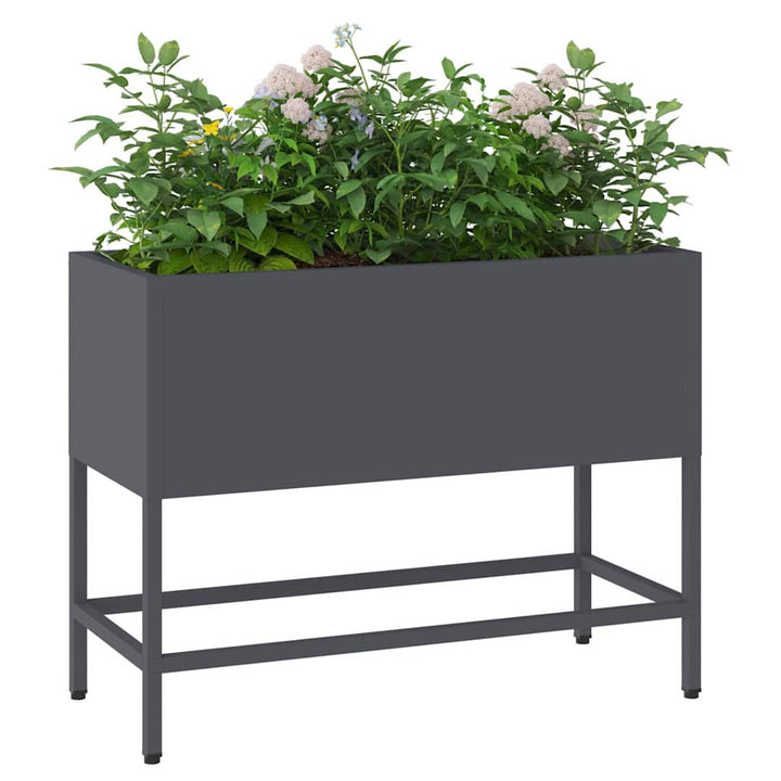 Hævet haveplante Antracit 60 x 26 x 45 cm Stål