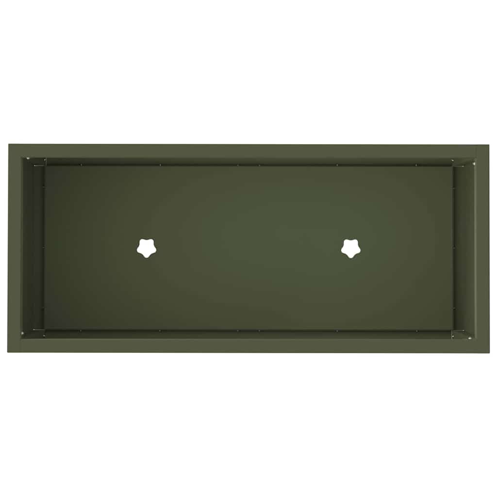 Hævet haveplante Olivengrøn 60 x 26 x 45 cm Stål