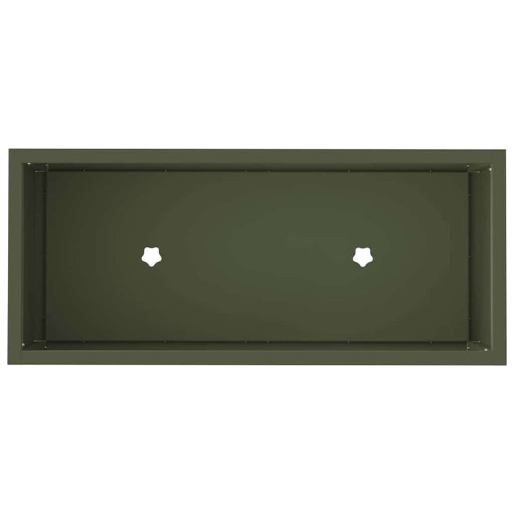 Hævet haveplante Olivengrøn 60 x 26 x 45 cm Stål