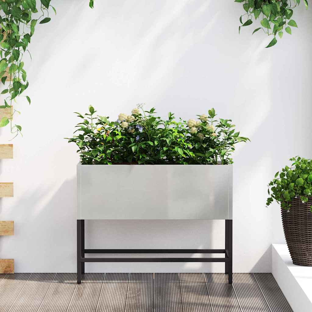 Hævet haveplante Sølv 60 x 26 x 45 cm Rustfrit stål