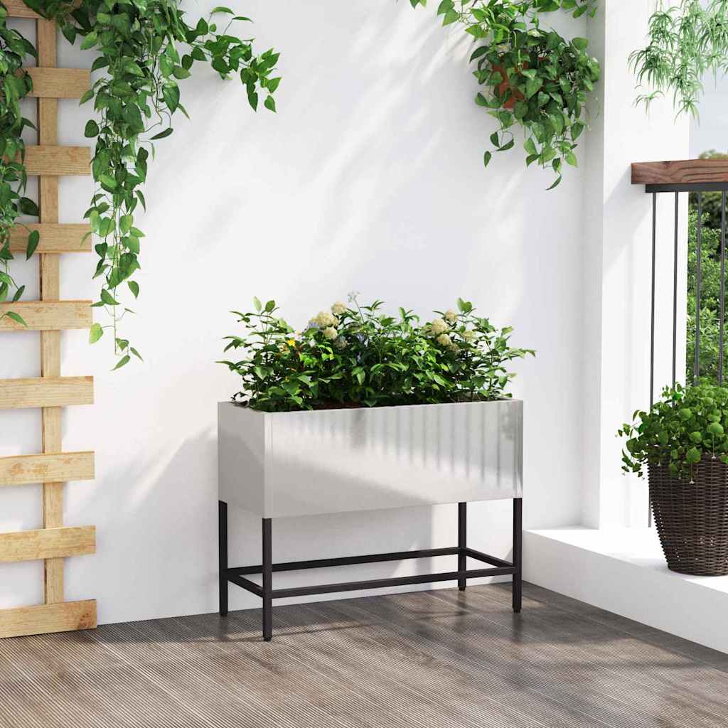 Hævet haveplante Sølv 60 x 26 x 45 cm Rustfrit stål