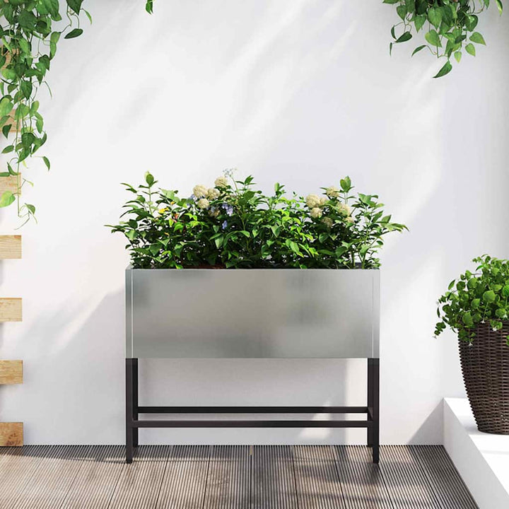 Hævet haveplante Sølv 60 x 26 x 45 cm Galvaniseret stål