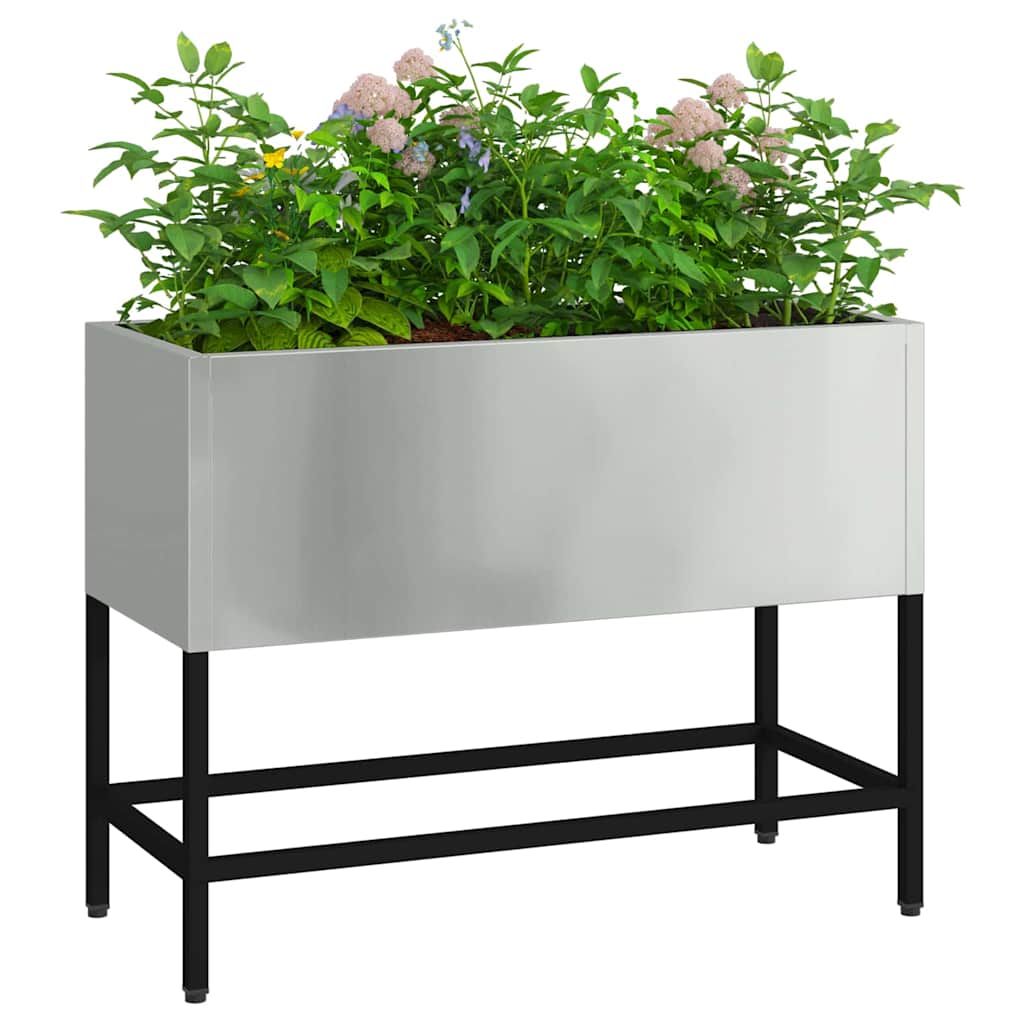 Hævet haveplante Sølv 60 x 26 x 45 cm Galvaniseret stål