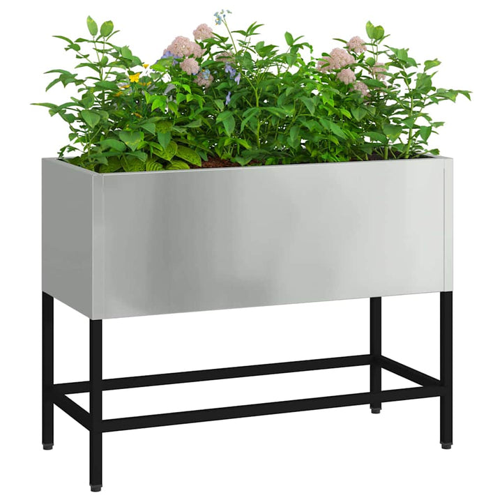 Hævet haveplante Sølv 60 x 26 x 45 cm Galvaniseret stål