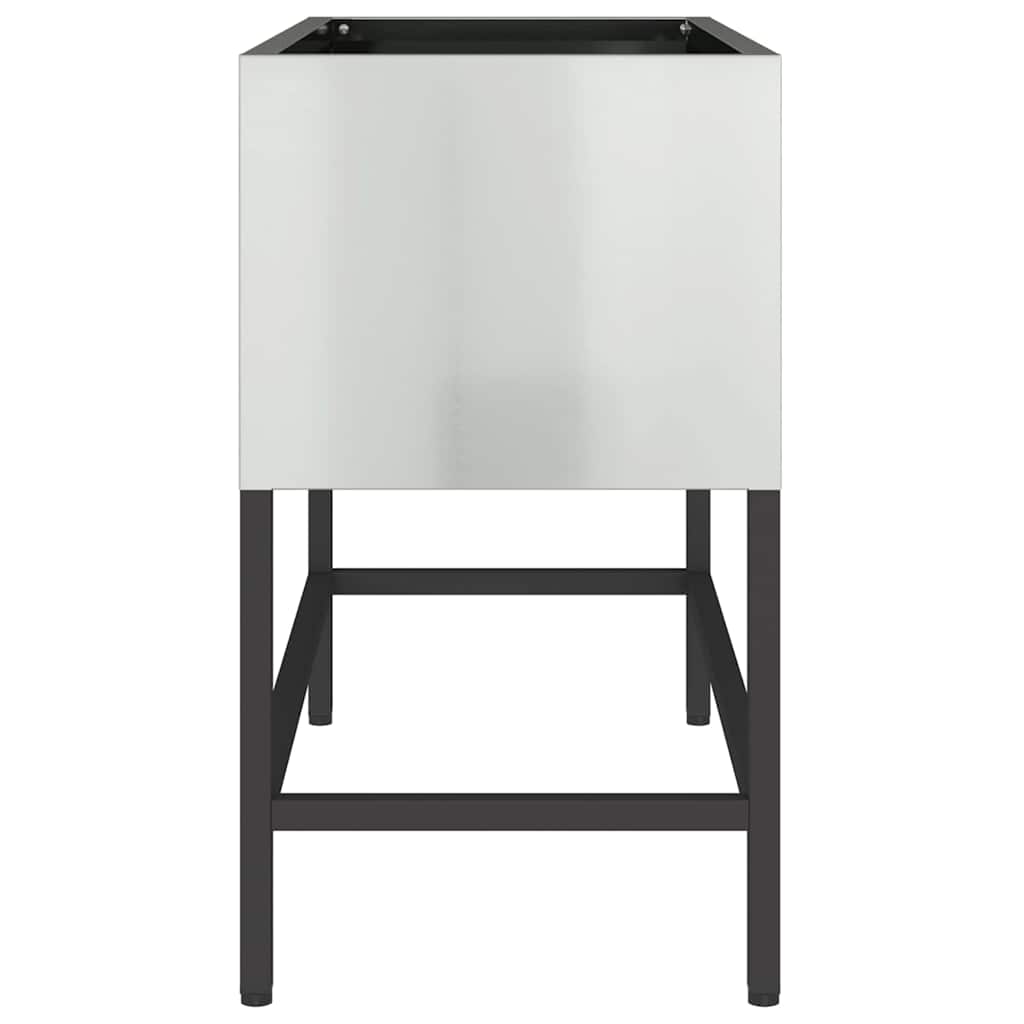 Hævet haveplante Sølv 60 x 26 x 45 cm Galvaniseret stål