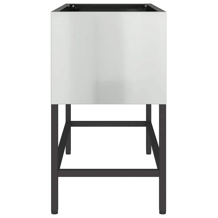 Hævet haveplante Sølv 60 x 26 x 45 cm Galvaniseret stål