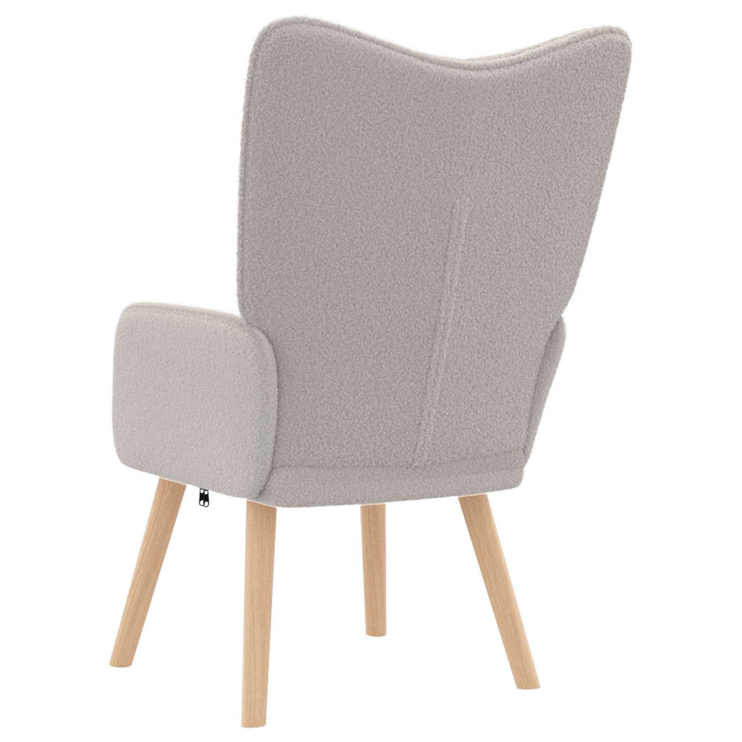 lænestol Lysegrå 62 x 67 x 95,5 cm Sherpa-stof