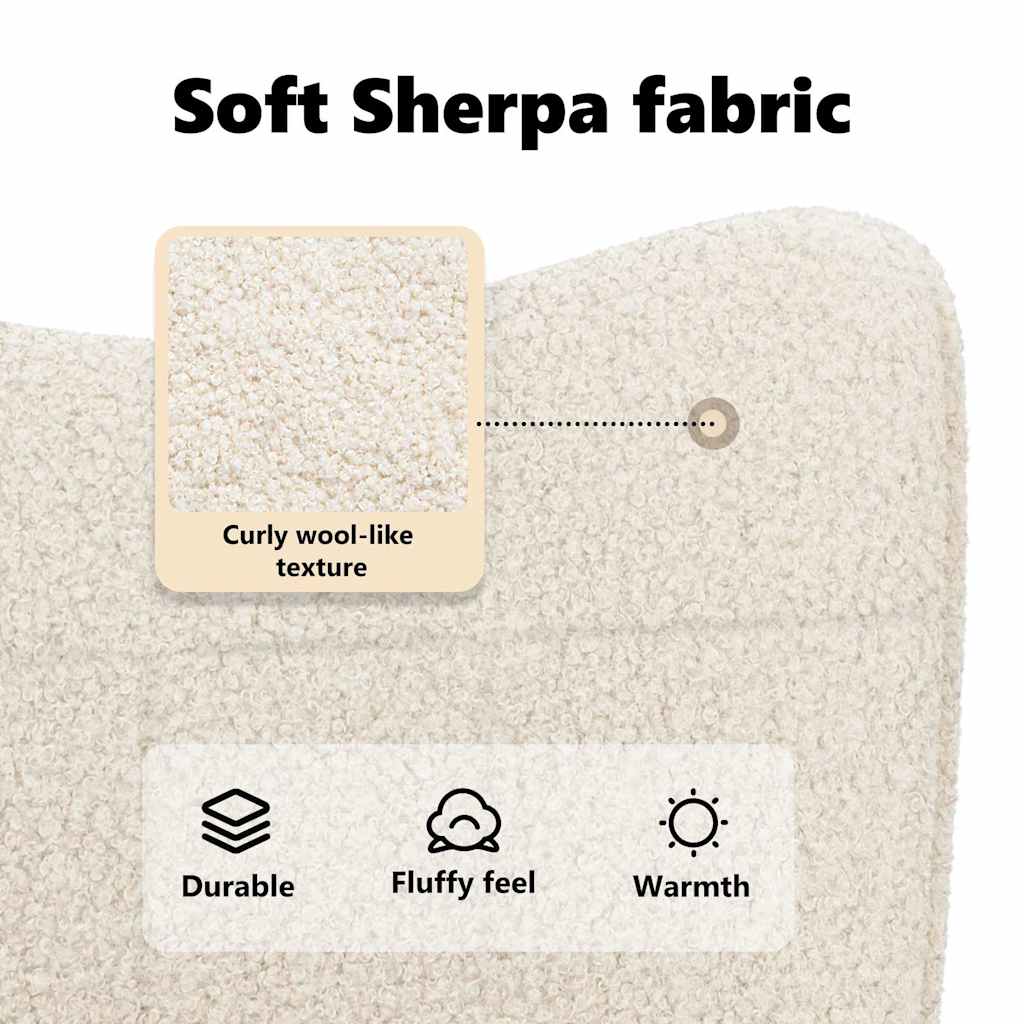 lænestol Creme 62 x 67 x 95,5 cm Sherpa-stof