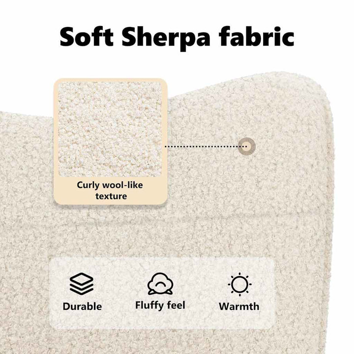 Gyngestol Creme Sherpa-stof