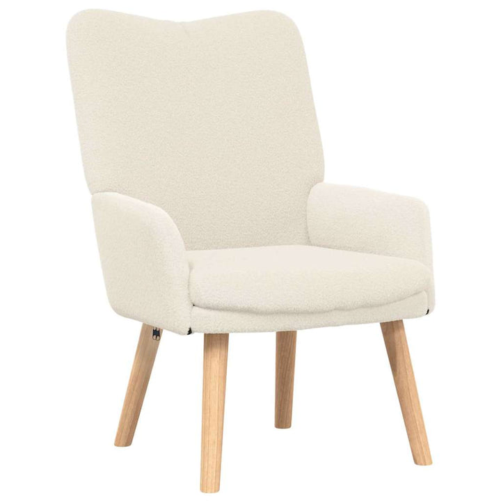 lænestol Creme 63 x 67 x 94 cm Uldstof og krydsfiner