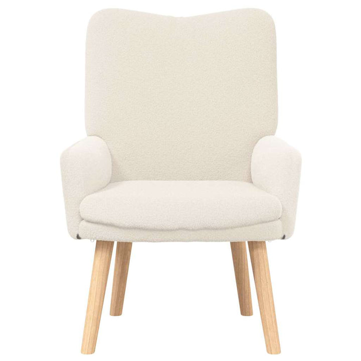lænestol Creme 63 x 67 x 94 cm Uldstof og krydsfiner
