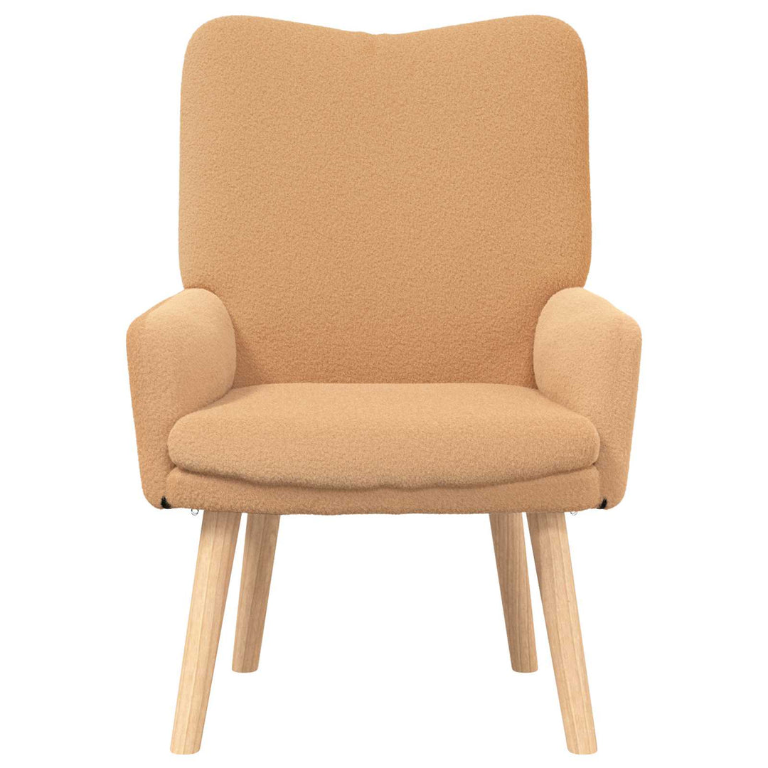 lænestol Beige 63 x 67 x 94 cm Polyester og krydsfiner