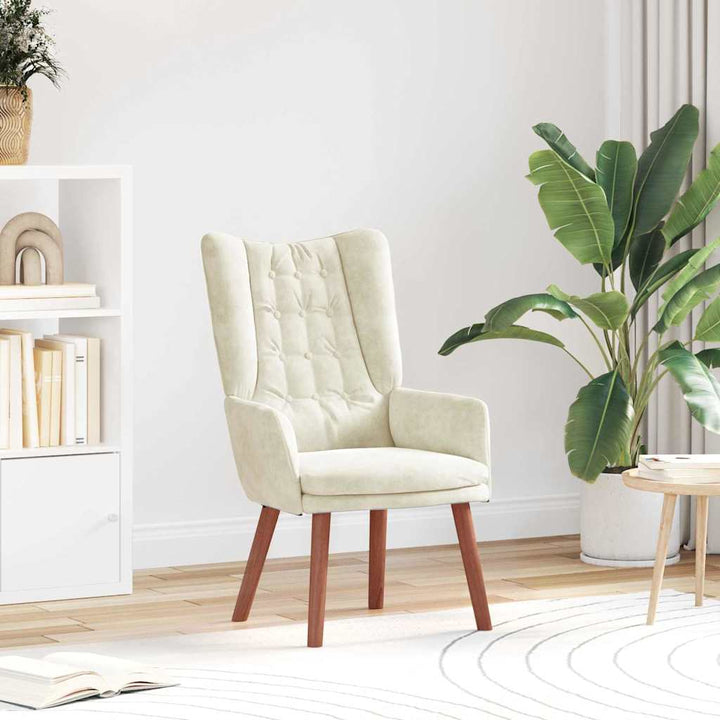 lænestol Creme 63 x 67 x 94 cm Fløjl