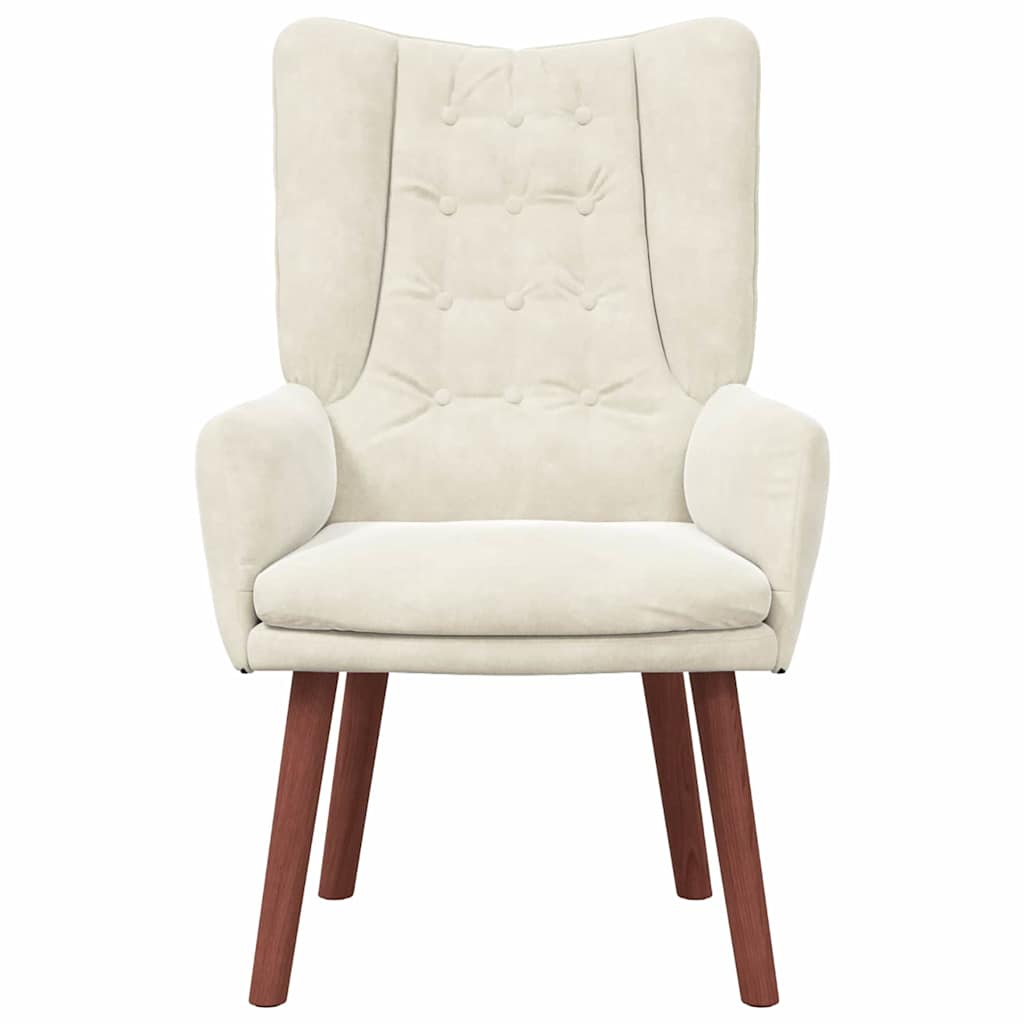 lænestol Creme 63 x 67 x 94 cm Fløjl