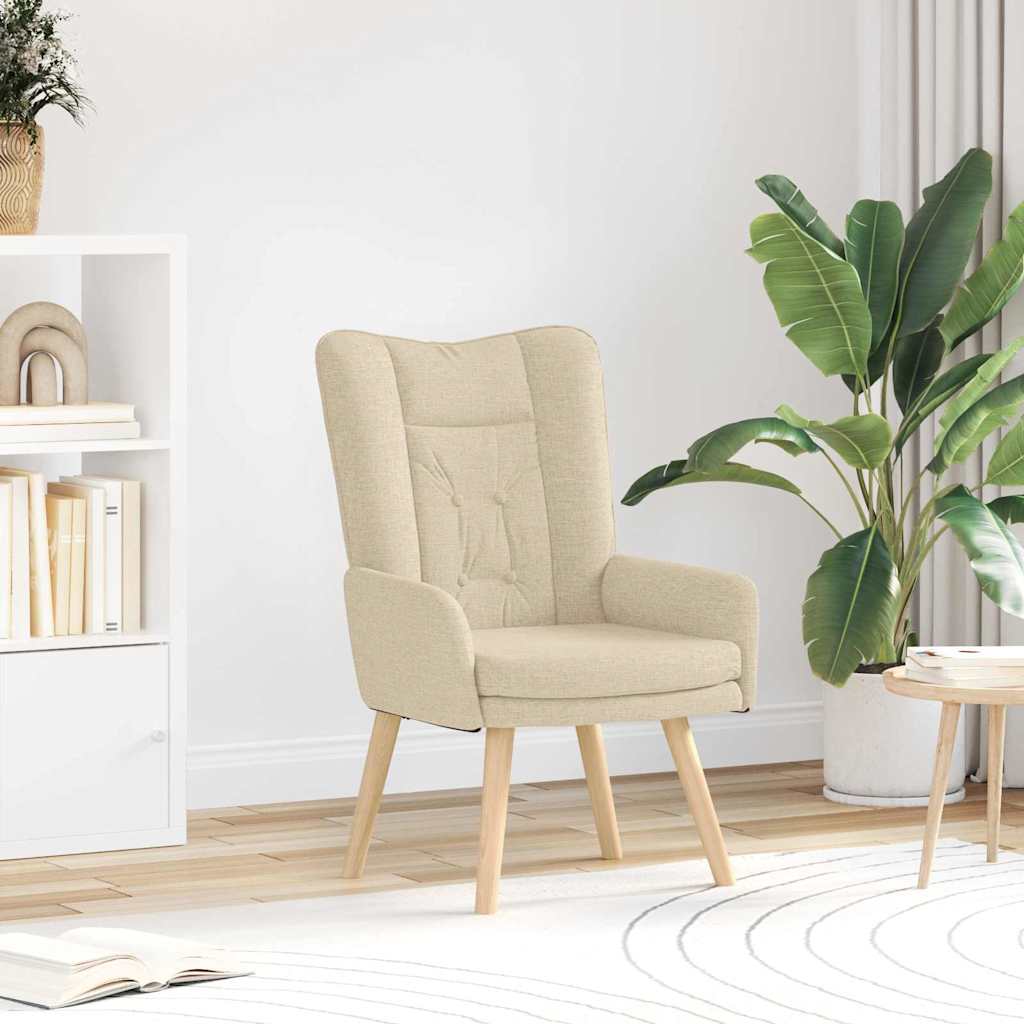 lænestol Creme 63 x 67 x 94 cm Stof og krydsfiner