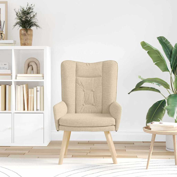 lænestol Creme 63 x 67 x 94 cm Stof og krydsfiner