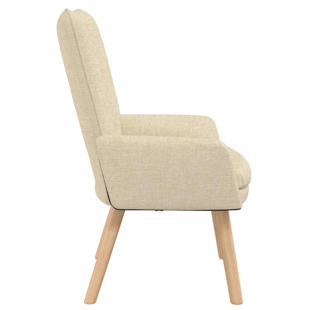 lænestol Creme 63 x 67 x 94 cm Stof og krydsfiner