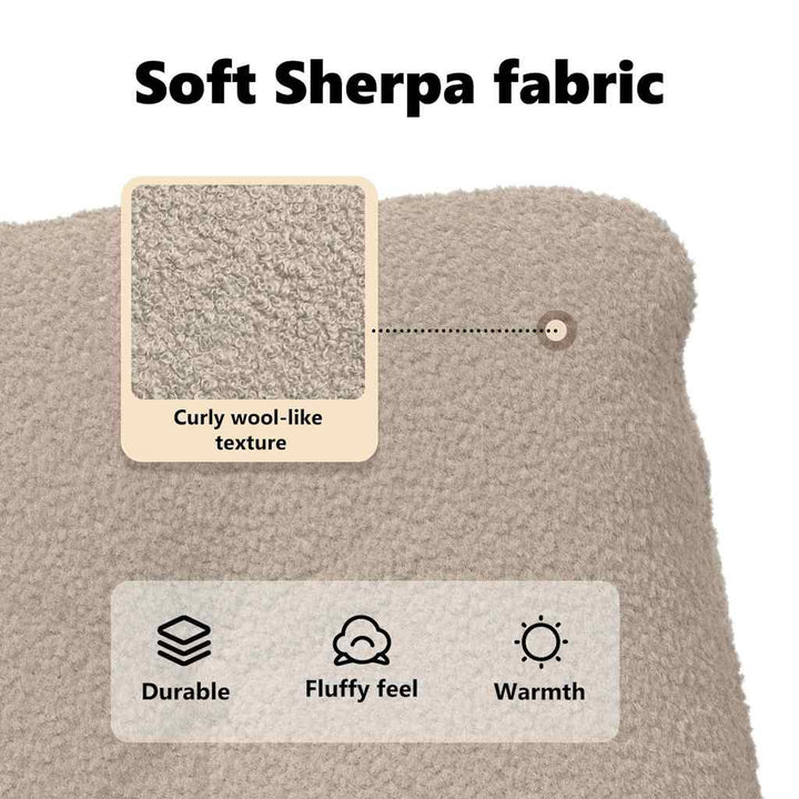 lænestol Lysegrå 69 x 74 x 93 cm Sherpa-stof